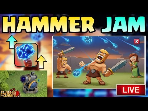 The BEST Strategies to Maximize Hammer Jam During Clan War! (Clash Of Clans LIVE) - Vertical
