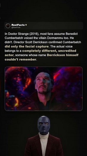 In Doctor Strange (2016), Benedict Cumberbatch's voice wasn't in this scene