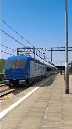 Symulator MaSZyna. Vectron BE Jacek z pociągiem Baltic Exspress relacji Gdynia Główna-Praha hlv ndr