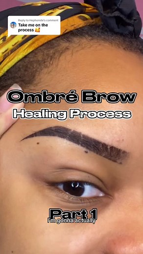 Ombre Powder Brows Healing Process: Watch Part 1 - Brow Vlog