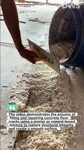 Floor Crack Repair Method Using Mortar Mix | Simple Construction Technique
