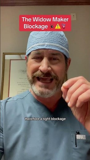 Widow Maker Blockage (DANGEROUS) #heartattack #heartattacksymptoms #widowmaker #surgeon #fyp #doctor
