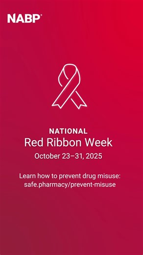 🎀 It's Red Ribbon Week 🎀 Pharmacists are partners in drug misuse prevention. ❤️ Share #RedRibbonWeek resources and info with your patients to help them stay drug free. 🚫💊 Check out redribbon.org for info. #RRW2025 | National Association of Boards of Pharmacy