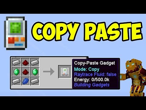 Minecraft Building Gadgets COPY PASTE GADGET how to use (EASY) | Building Gadgets Copy Paste Gadget