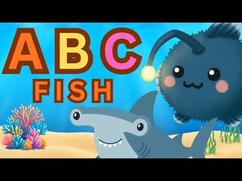 ABC Fish Song 🐟 | Learn Fish Names A to Z | Underwater Alphabet Song for Kids