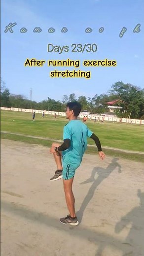 After running exercise stretching Days 23/30 #running #challenge #exercise