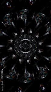 Fractal mandala rotation with symbolic geometry aligning energy, breath, and visual storytelling in motion, prismatic kaleidoscope transitions guiding attention into a calm inner focus