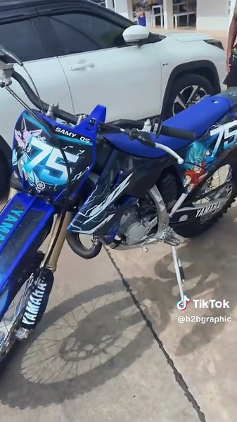 KIT DÉCO PERSO BY B2BGRAPHIC 🥶🔵#kitdeco #stickers #allbikers #motocross #b2bgraphic