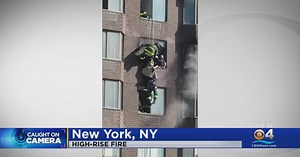 Caught on Camera: New York firemen make high-rise rescue