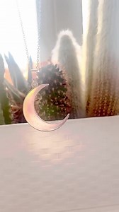 Big Tibetan Silver Crescent Moon Pendant on 925 or Stainless Steel Necklace Chain - Etsy