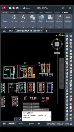 AUDIT Command in AutoCAD 🔧 | Fix Drawing Errors #Shorts