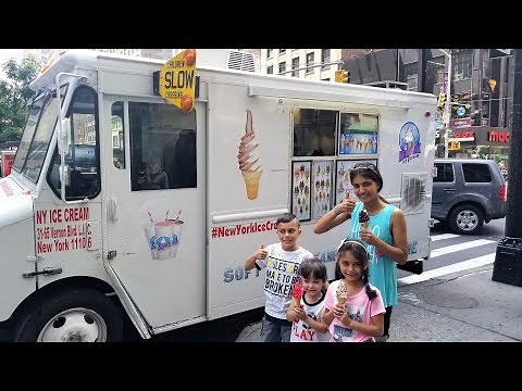 Buying Ice Cream from the Ice Cream Truck in New York City - Vlog