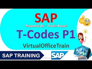 SAP Transaction Codes Part 1