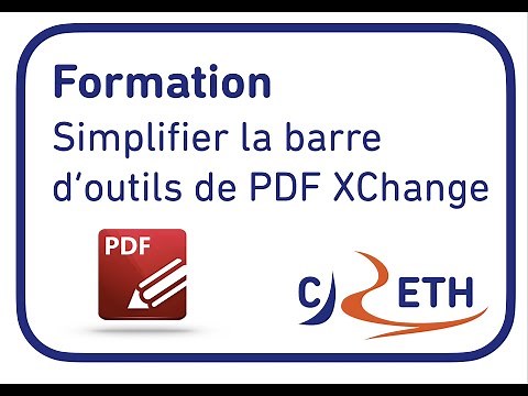 Simplifier la barre d'outils sur PDF XChange Editor