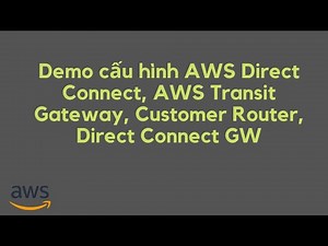Demo cấu hình AWS Direct Connect, AWS Transit Gateway, Customer Router, Direct Connect GW