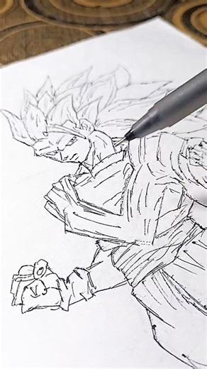 Super Saiyan 3 Draw💛|💥Ssj3 Goku Drawing | Goku Ssj 3⚡