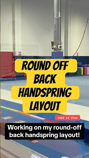 Working on my round-off back handspring layout #gymnastics #gymnast #gymnasticslife #flip #layout