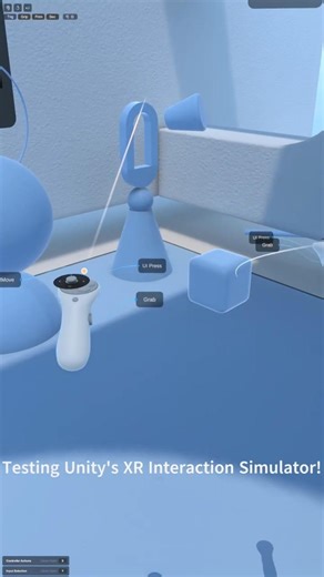 The way objects respond in Unity's VR Simulator #vr #simulation #shorts