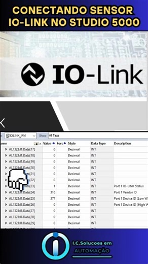 Conectando sensor IO-Link no Studio 5000 #iot #iolink #redesindustriais #rockwellautomation #ifm
