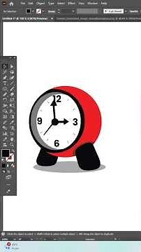 Minimalist Vector Clock Design in Illustrator ✨
