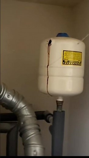 Water heater expansion tank replacement before and after.