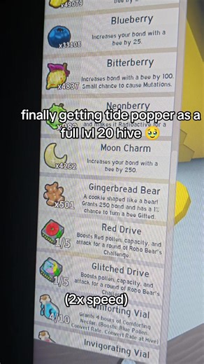 finally blud 🥹🥹🥹 #beeswarm #bss #roblox #blue #tidepopper | Roblox