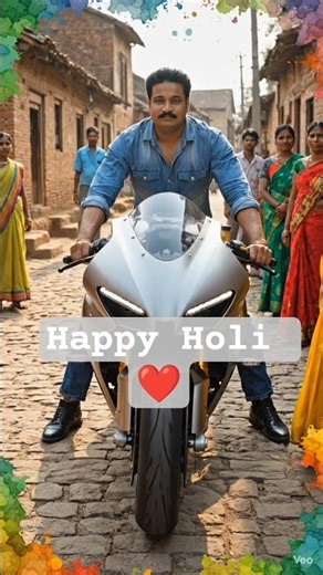 Happy Holi ❤️🧡💛💚🩵💙💜🤎 #automobile #stuntbike #vikashaarya007 #stuntvehicle #bike #rider #ninjah2r