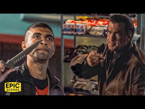 Steven Seagal Enters A Deadly Knife Duel - Flight Of Fury