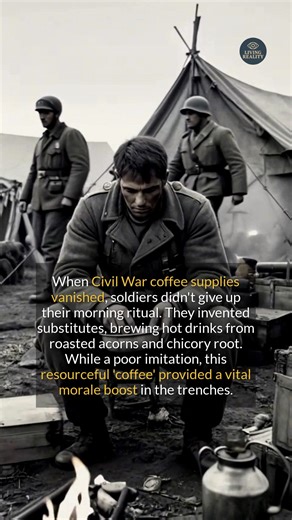 Civil War soldiers found creative ways to brew coffee substitutes using common ingredients like chicory and acorns. #history #survival #didyouknow #historyfacts | Living Reality