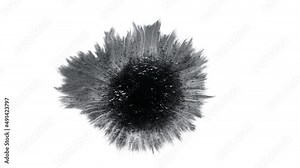 ink drop on real watercolor paper. for ink reveal animation effects or masking. real black indian ink aquarelle