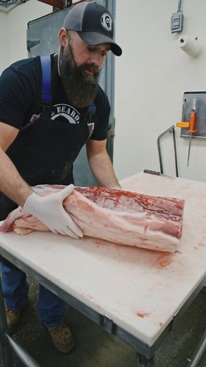 191K views · 17K reactions | Pork Belly Breakdown to kick off your weekend! No happier ending to a story than with a slab of bacon 肋 #TheBeardedButchers #KnifeSkills #Bacon #PorkBelly #FYP #AmericasButchers #BeardedButcherBlendSeasoning #UseItOnEverything #Pork | The Bearded Butchers | Facebook