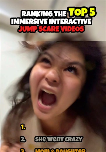 Ranking Funniest Interactive Jump Scare Pranks 😱😂 (Number 1 Is Brutal) These interactive videos look harmless… until they aren’t 😈 We’re ranking the funniest immersive jump scare pranks, and number one is absolutely brutal. ⚠️ Watch at your own risk… and don’t blink. #jumpscare #fyp #immersiveinteractive #scareprank#ScarePrankeo