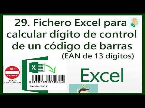 💣Fichero Excel calcular DÍGITO DE CONTROL EAN13 código de barras 🤯