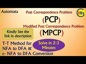 Post Correspondence Problem(PCP) |Modified Post Correspondence Problem(MPCP)