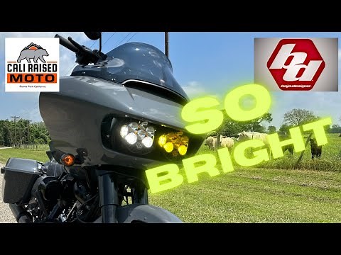 Ultimate Harley Davidson Road Glide Upgrade Cali Raised Moto - Baja Designs LP6 Headlight Install &