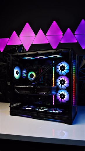 VRLA Tech on Instagram: "RTX 5090 Build liquid cooled by the Arctic Cooling Liquid Freezer III Pro 360 🧊 @arctic.de Featuring the 9950X3D, 64GB DDR5, 4TB Gen 5 NVMe and 10 x Corsair RGB Fans in a Lian Li O11D XL #gamer #custombuild #computer #rgbsetup #liquidcooler"