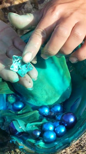 Rural Girl's Precious Find: 🎁 Shining Pearl in Clam Shell