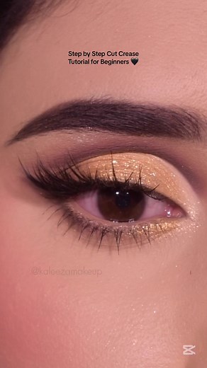 Step by Step Glitter Cut Crease Tutorial for Beginners