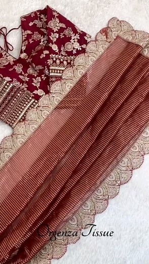 Booking number👇 7840848412 9971731610 _*1067Exclusive Arrival🔥🔥*_ #OrgenzaTissue Primium Orgenza Tissue With Heavy Sequnce Coding Work Border *It’s Primium Designer Collection With Pure Fabric And Pure border* Blouse Heavy Jecard Silk With Thread Work Fully Stiched upto42 _*RATE :- 2499/- $*_ _Your Trust Is Our Pride_ | Radhe Krishna Vastra Bhandar