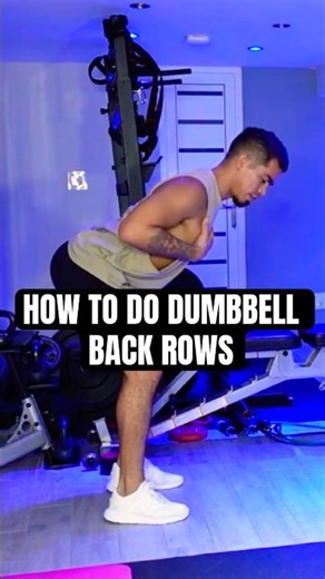 How to do dumbbell back rows #homeworkout #weightloss #homeworkouts #howto #fyp