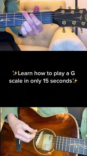 Save for later if you're learning scales - G Major scale in 15 seconds #GuitarTok #GuitarLessons #TaylorGuitars