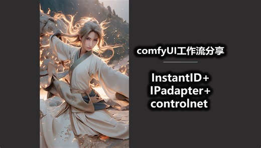 InstantID IPadapter controlnet comfyUI工作流分享