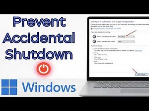 How to Stop Power Button from Shutting Down PC