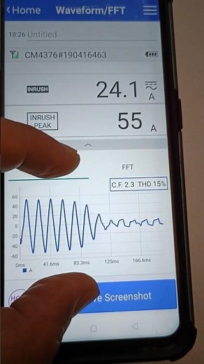 Measure and view inrush current with a clamp meter Hioki CM4376