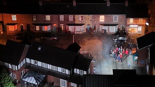 These aerials over Coronation Street filming spells real bad news for the Platt house