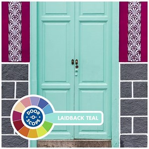 A teal door tells neighbors you’re calm. Which helps if they hit your mailbox. #GetRealtor | Realtors