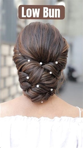 Low Bun By Pylptel Hairstylist #shorts