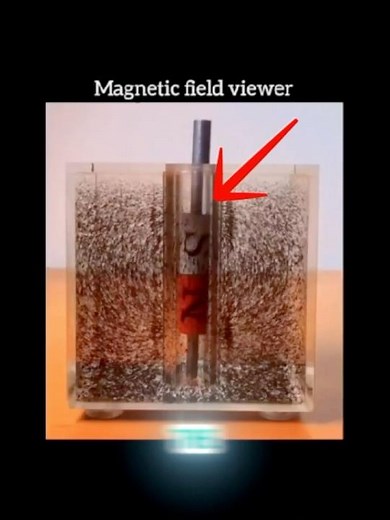 Visualizing the magnetic fields around a magnet #shorts