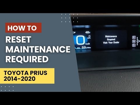 How to Reset Maintenance Required | Toyota Prius 2014-2020
