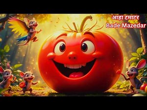 आहा टमाटर! 🍅 बच्चों के लिए मजेदार हिंदी कविता | Aaha Tamatar Hindi Poem | Hindi Rhymes for Kids